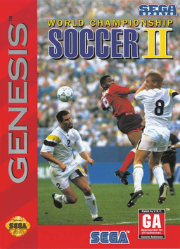 World Championship Soccer 2 box art for Sega Mega Drive